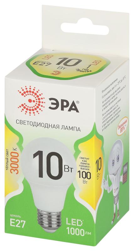 Лампа светодиодная  GREEN LINE LED A60-10W-830-E27 GL E27 10 Вт груша теплый свет | Б0067118 | ЭРА — миниатюра 5