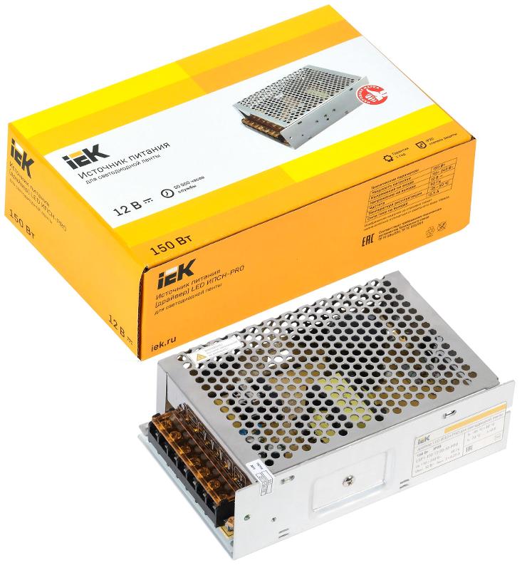 Драйвер для светодиодных лент LED ИПСН-PRO 150Вт 12В IP20 блок-клеммы | LSP1-150-12-20-33-PRO | IEK — миниатюра 3