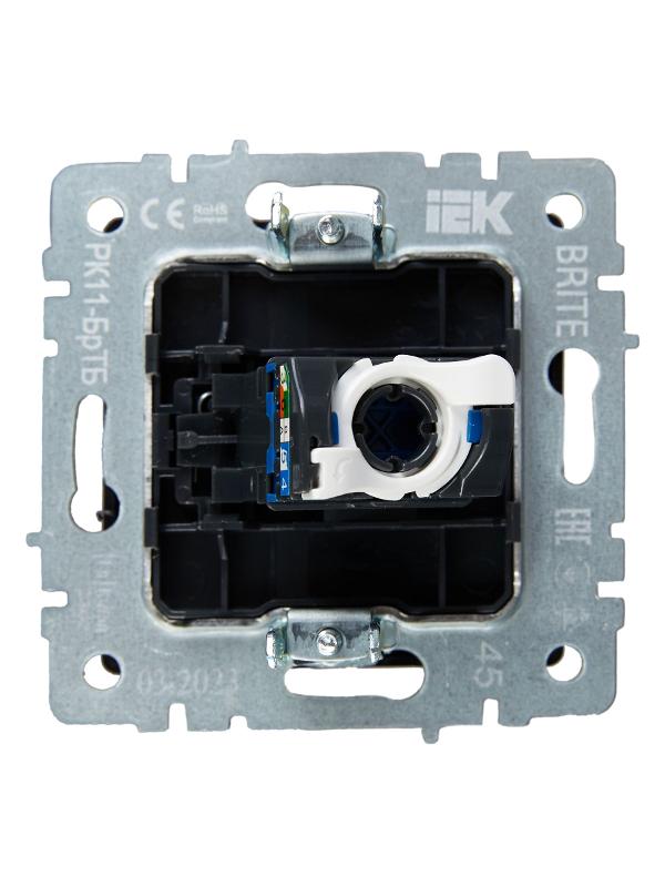 BRITE Розетка компьютерная RJ45 кат.6 РК11-БрТБ темная бронза | BR-K10-2-K45 | IEK — миниатюра 4