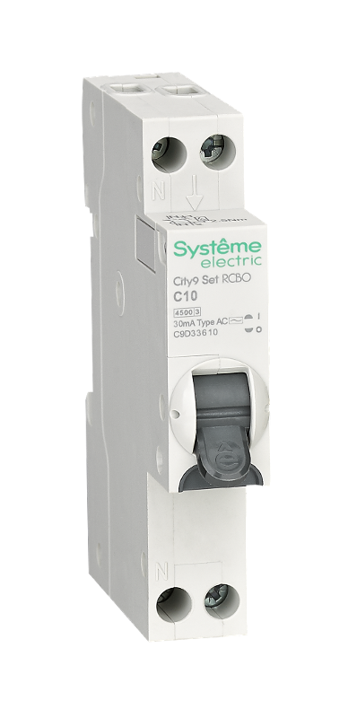 АВДТ City9 1П+Н C10 4500A 30мА AC 18мм | C9D33610 | SE — Systeme Electric