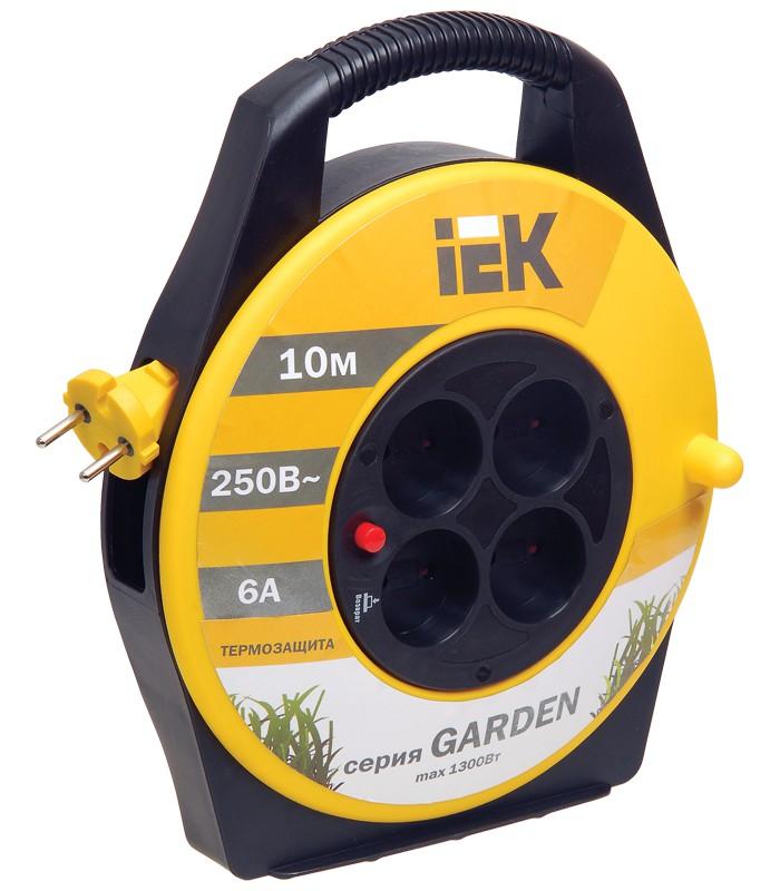 Удлинитель на катушке УК10 с т/з 4 места 2Р/10м 2х0,75 мм2 "Garden" | WKP23-06-04-10 | IEK — миниатюра 2
