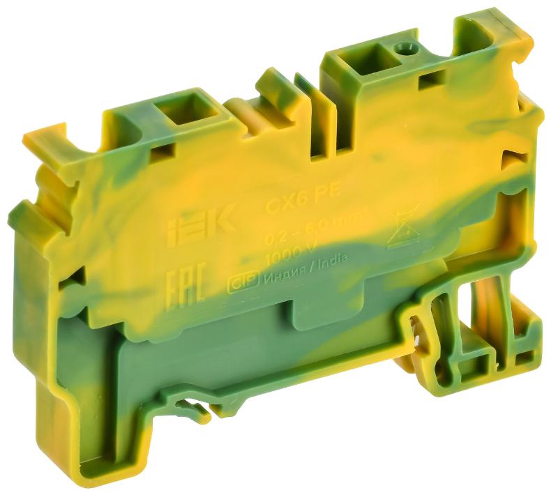ARMAFIX Клемма пруж. CX6 PE 6мм2 проходная зазем. | AF-CT41-00-K52-006 | IEK — миниатюра 2