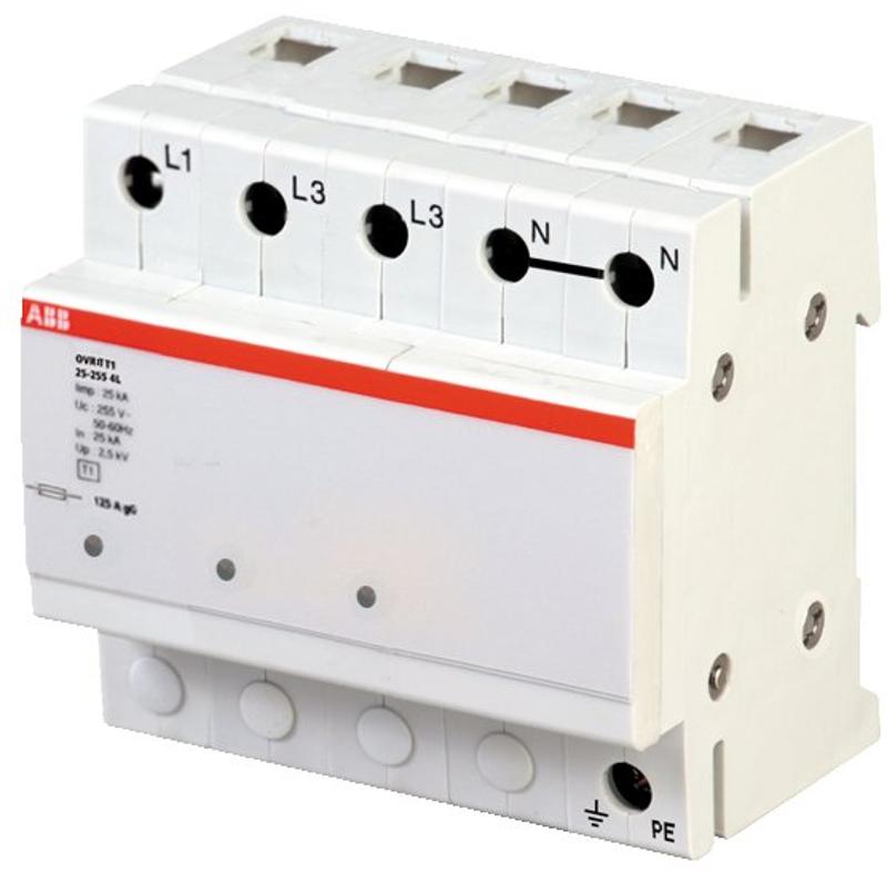 Ограничитель перенапряжения OVR T1 3L 25 255 TS | 2CTB815101R0600 | ABB — ABB
