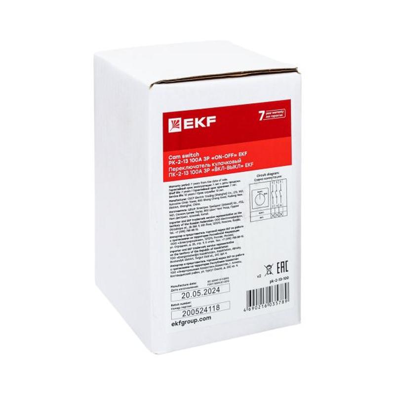 Переключатель кулачковый ПК-2-13 100А 3P "ВКЛ-ВЫКЛ" EKF PROxima | pk-2-13-100 | EKF — миниатюра 30