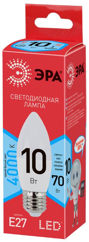 Лампа светодиодная RED LINE LED B35-10W-840-E27 R Е27 / E27 10 Вт свеча нейтральный белый свет | Б0050696 | ЭРА — миниатюра 4