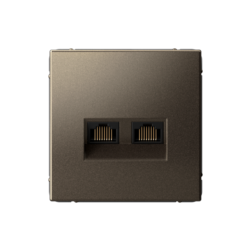 ArtGallery Мокко Розетка двойная компьютерная RJ45+RJ45, кат. 5е, механизм | GAL000685 | SE — Systeme Electric