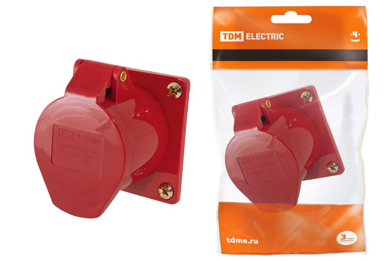 Розетка 414 скрытая 3Р+РЕ 16А 380В IP44  | SQ0604-0012 | TDM — TDM ELECTRIC
