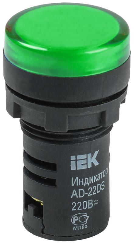 Лампа AD22DS(LED)матрица d22мм зеленый 230В   | BLS10-ADDS-230-K06 | IEK — IEK (ИЭК)