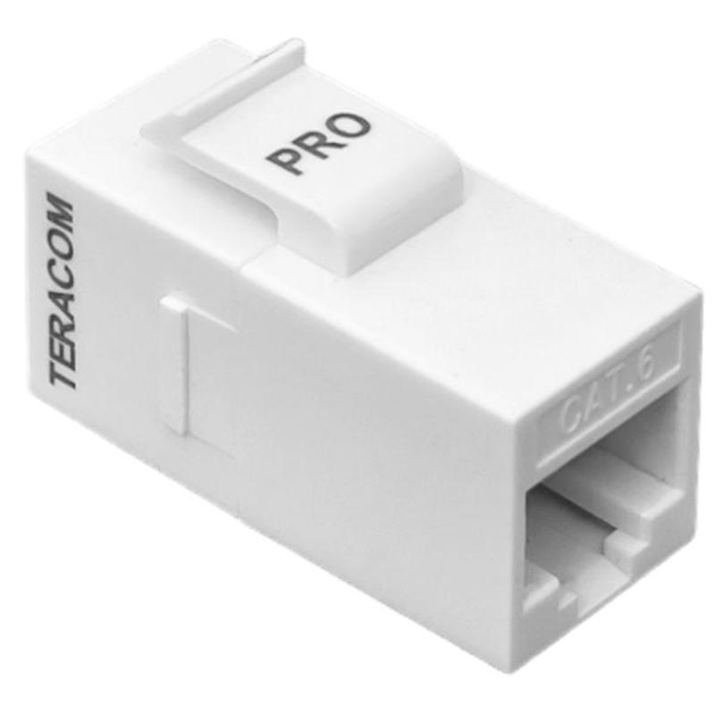 Адаптер проходной TERACOM PRO Cat.6 неэкранированный RJ45-RJ45 тип Keystone белый | TRP-INLC-KSTN-6UTP-WH | EKF — миниатюра 4