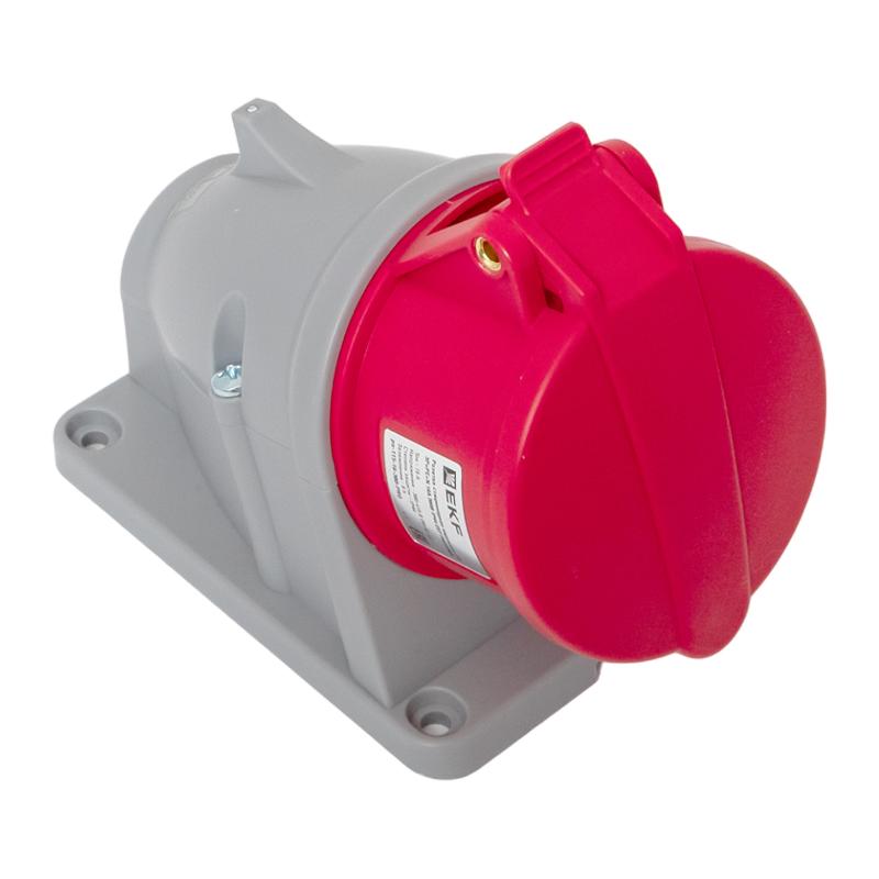 Розетка стационарная наружная 115 3Р+РЕ+N 16А 380В IP44 EKF PROXIMA | ps-115-16-380-PRO | EKF — миниатюра 7