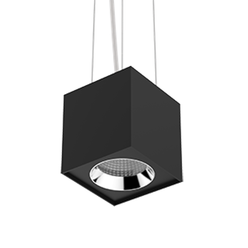 Светильник светодиодный DL-02 Cube подвесной 125х135 мм 20Вт 4000K 35° RAL9005 черный муар | V1-R0-90360-30000-2002040 | VARTON — VARTON