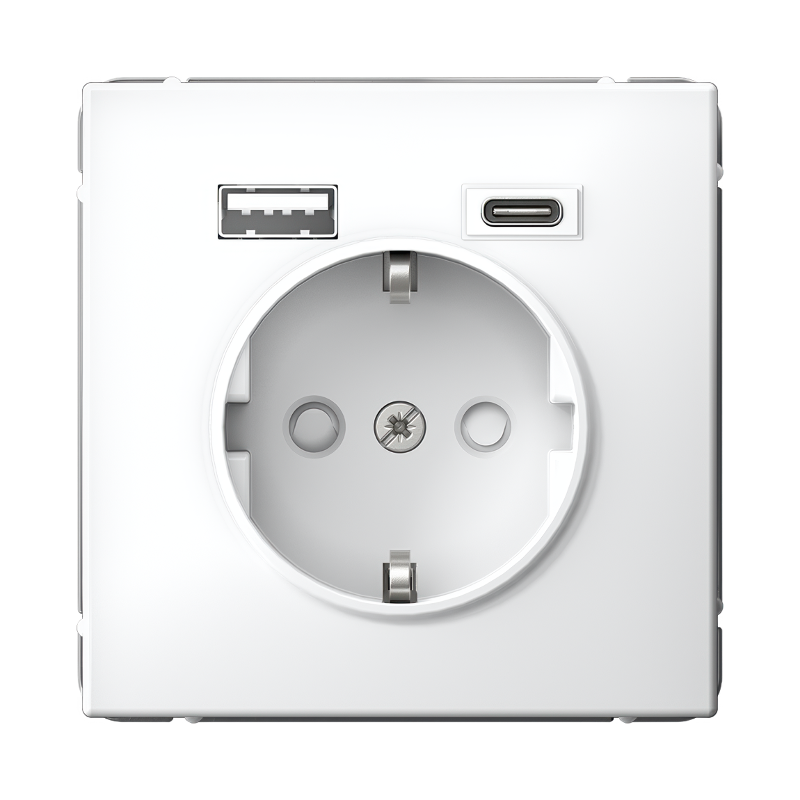 ArtGallery Белый Розетка 16А с 2 USB A+C, 5В/2,4А/3,0А, 2х5В/1,5А, механизм | GAL000132 | SE — Systeme Electric