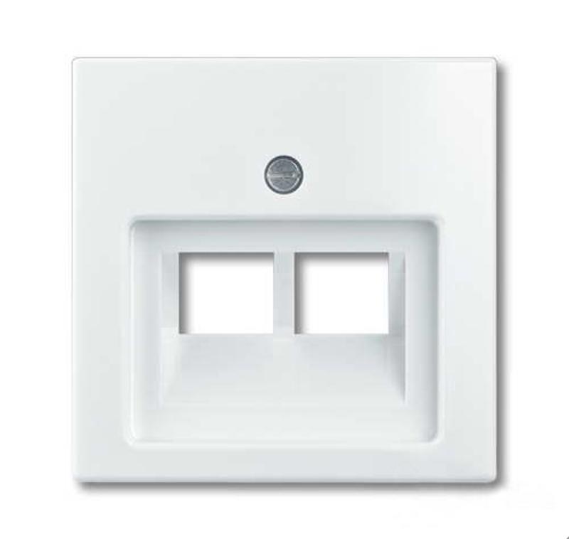 ABB Basic 55 Альп. белый Накладка 2-ой ТЛФ/комп розетки наклонной | 1753-0-0095  | 2CKA001753A0095 | ABB — ABB