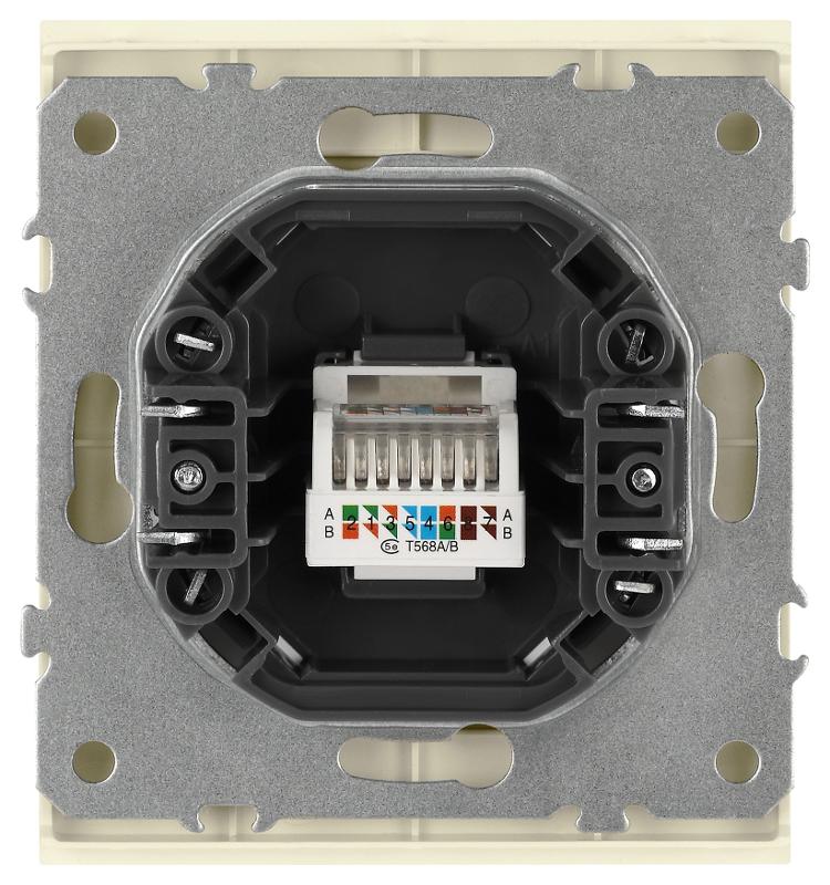 Розетка Arktik 16-3107-02 информационная RJ45 слоновая кость | Б0070475 | ЭРА — миниатюра 4