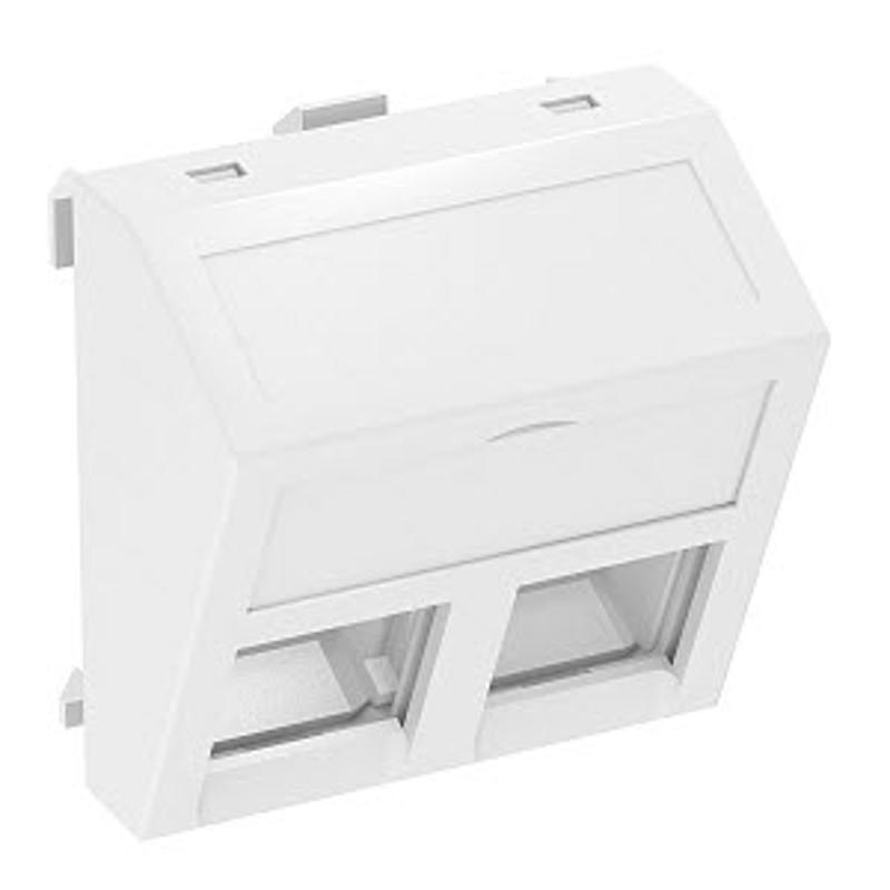 Корпус компьютерной розетки Modul45 тип C (наклонный) 45x45 мм (белый) (DTS-02C RW1) | 6119286 | OBO Bettermann — миниатюра 2