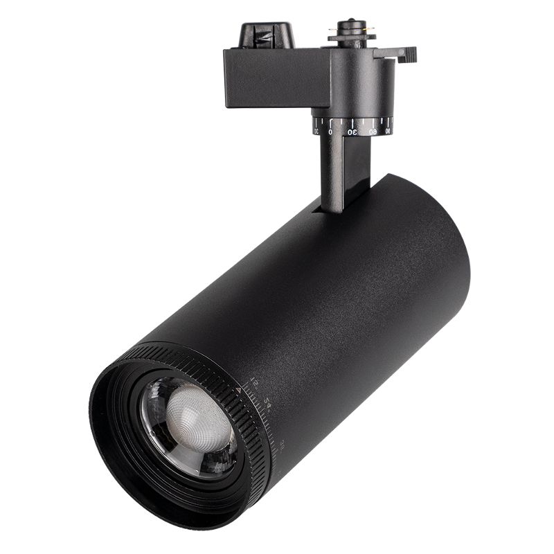Светильник светодиодный трековый однофазный PTR 0728 ZOOM 28w 3000K 15-60° BL (чёрный) IP40 | .5034358 | JAZZWAY — Jazzway