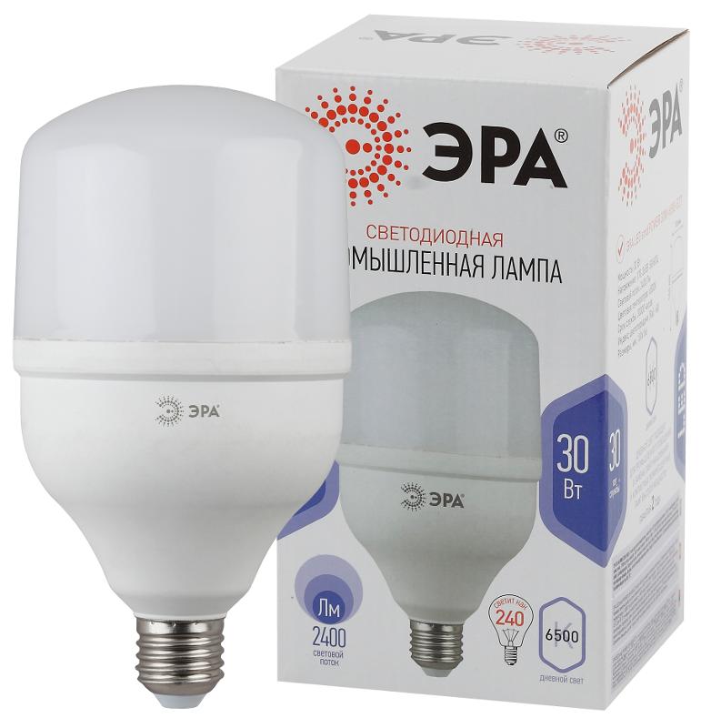 Лампа светодиодная промышленная LED POWER T100-30W-6500-E27 ЭРА (диод, колок, 30 Вт, хол, E27) (20/600) | Б0049597 | ЭРА — миниатюра 1