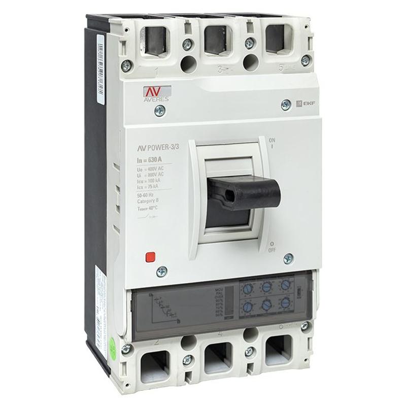 Выключатель автоматический AV POWER-3/3 630А 100kA ETU2.0 AVERES | mccb-33-630H-2.0-av | EKF — EKF