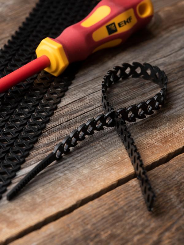 Хомут гибкий (20 шт.) черный FlexSTRAP | plc-fs-br | EKF — миниатюра 5