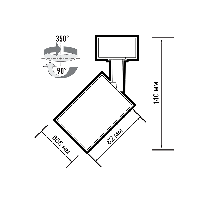 Светильник светодиодный архитектурный PDL-R 1xGU10  BL 230V IP20 | .5049307 | Jazzway — миниатюра 6