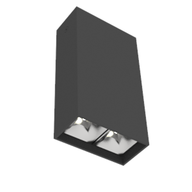 Светодиодный светильник DL-Box Reflect Multi 1x2 накладной 8 Вт 3000 К 80х40х150 мм RAL9005 черный муар | V1-R0-90251-20L36-2000830 | VARTON — фото 1 | Sento