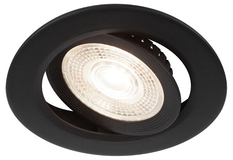 Светильник светодиодный встраиваемый  KL LED 25A-5 4K BK круглый поворотный черный 5Вт 4000К | Б0068180 | ЭРА — миниатюра 3