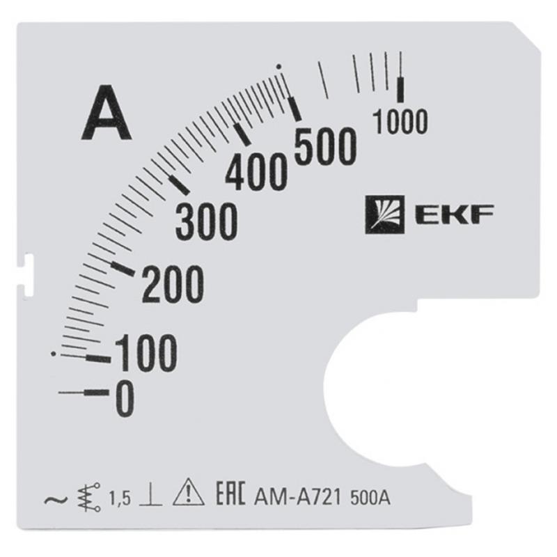 Шкала сменная для A721 500/5А-1,5 EKF PROxima | s-a721-500 | EKF — EKF