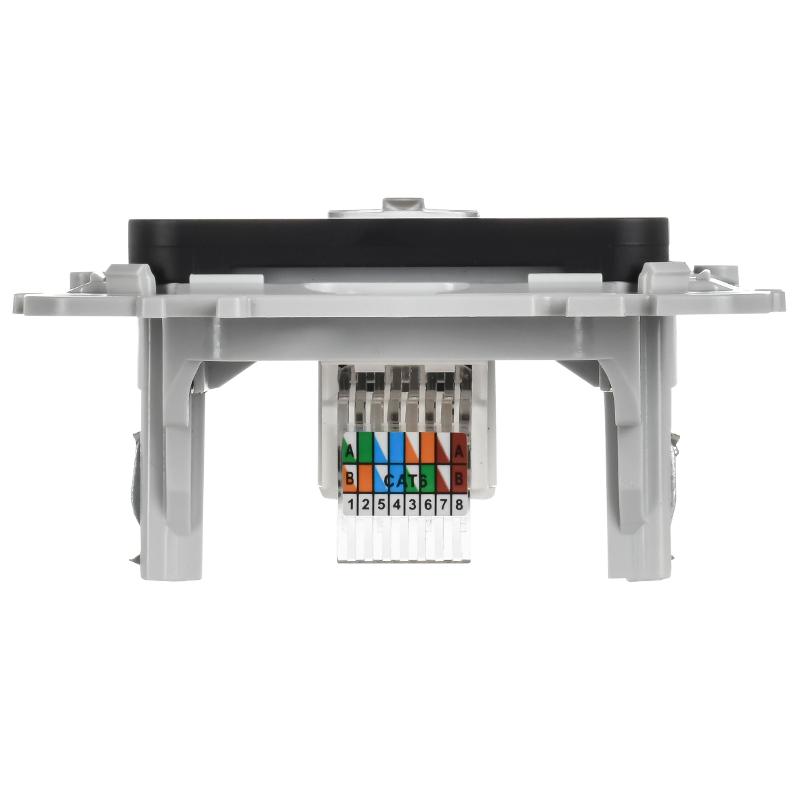 FLITE Розетка компьютерная RJ45 кат.6 UTP РК6-1-0-ФлЧ черный | FI-K12-2-K02 | IEK — миниатюра 4