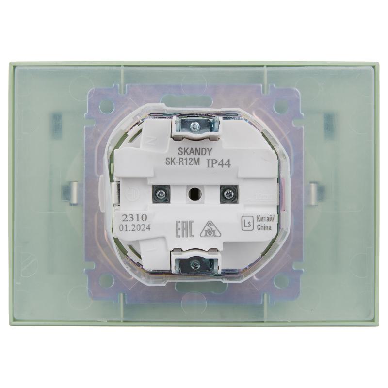 SKANDY Розетка 2-местная с кр. 16А в сб IP44 SK-R12M мятный | SK-R26-16-44-K06-F | IEK — миниатюра 3