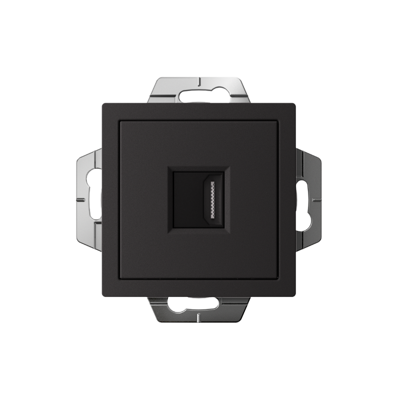 AtlasDesign Карбон Розетка HDMI, тип А-А, механизм | ATN001080 | SE — миниатюра 2