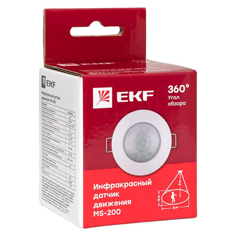 Датчик движения ИК встраиваемый  800Вт 360гр. до 6м IP20 dd-ms-200 EKF | dd-ms-200 | EKF — миниатюра 12
