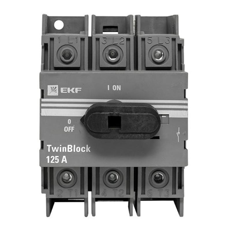 Рубильник 125A 3P c рукояткой управления для прямой установки TwinBlock | tb-125-3p-f | EKF — миниатюра 8