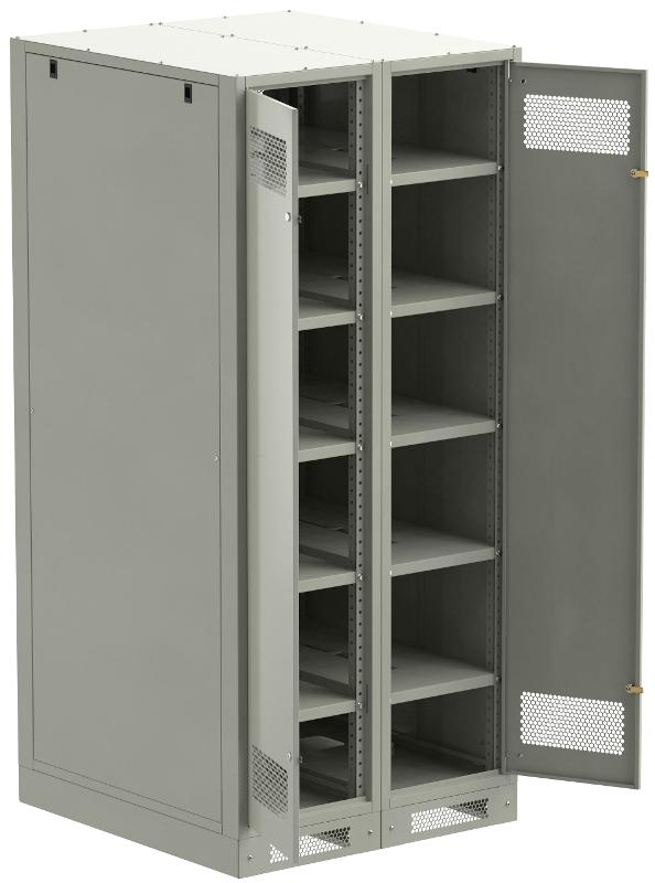 ITK LINEA B Шкаф (пустой) 2000х900мм дверь двуст. мет. сер. | LB35-20H99-2M | ITK — фото 1 | Sento