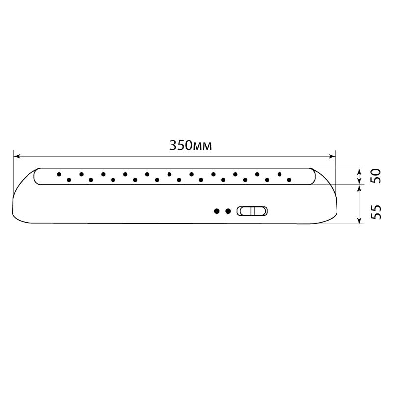 Светильник аварийного освещения аккумуляторный EL14 22 LED AC/DC Li-ION батарея, белый 350 *50*55 мм | 12634 | FERON — миниатюра 6