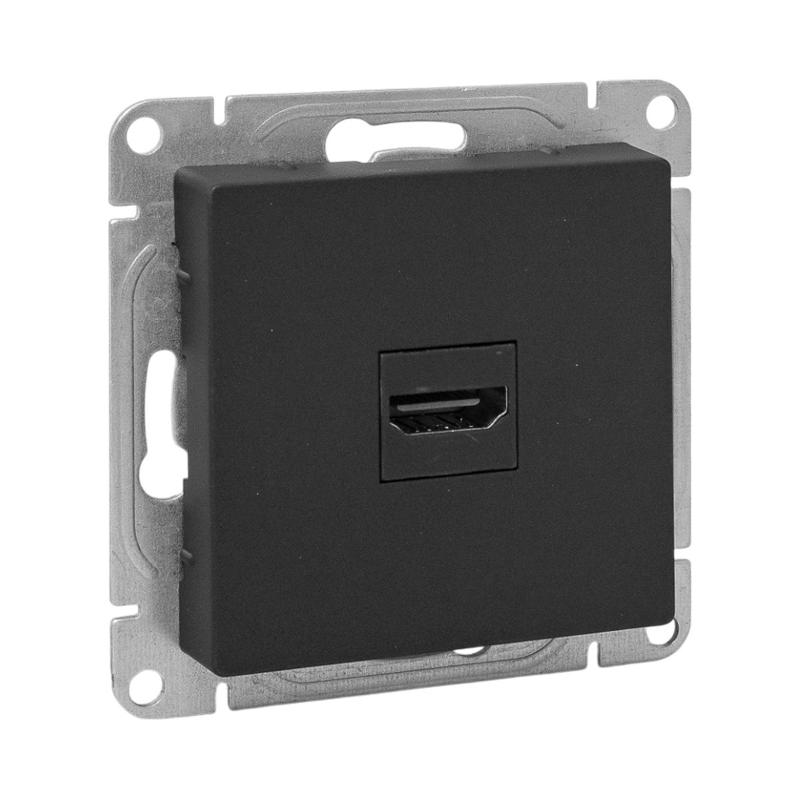 Механизм розетки HDMI, чёрный Эпика EKF | UP1-SOB-HDMI | EKF — EKF