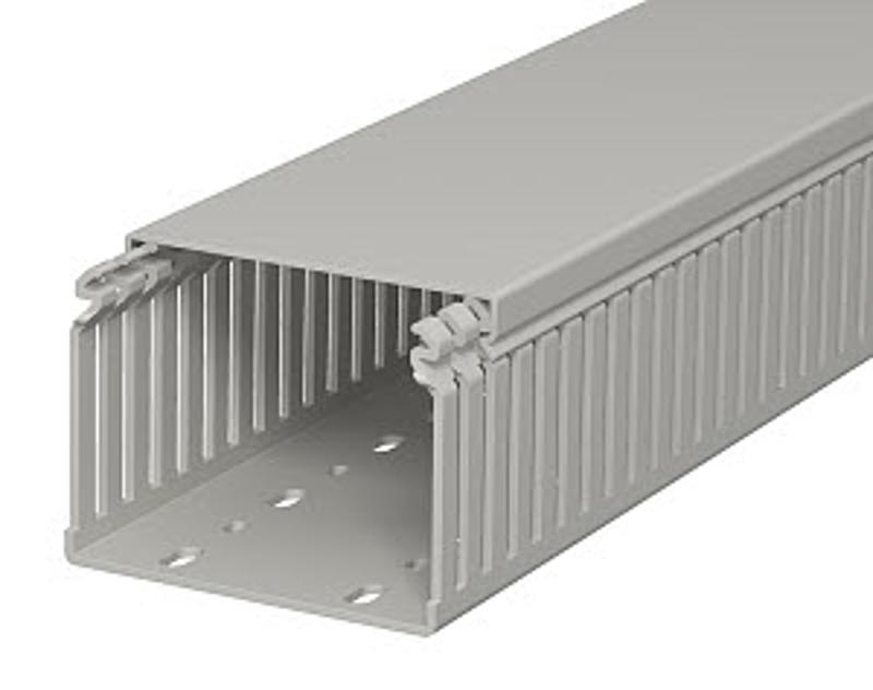Распределительный кабельный канал LKV 75x100x2000 мм (ПВХ,серый) (LKV 75100) | 6178328 | OBO Bettermann — OBO Bettermann