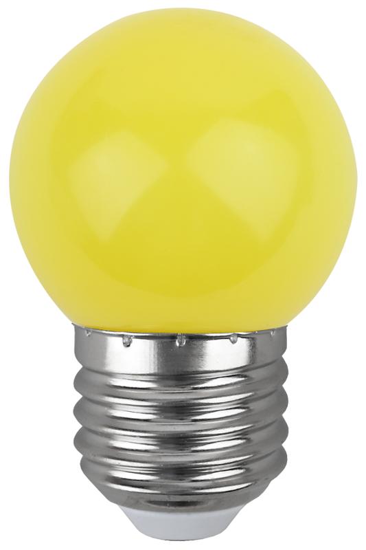 Лампы cветодиодные ERAYL45-E27 LED Р45-1W-E27 (диод. шар, желт., 4SMD, 1W, E27, для белт-лайт) (10/100/6000) | Б0049576 | ЭРА — миниатюра 3