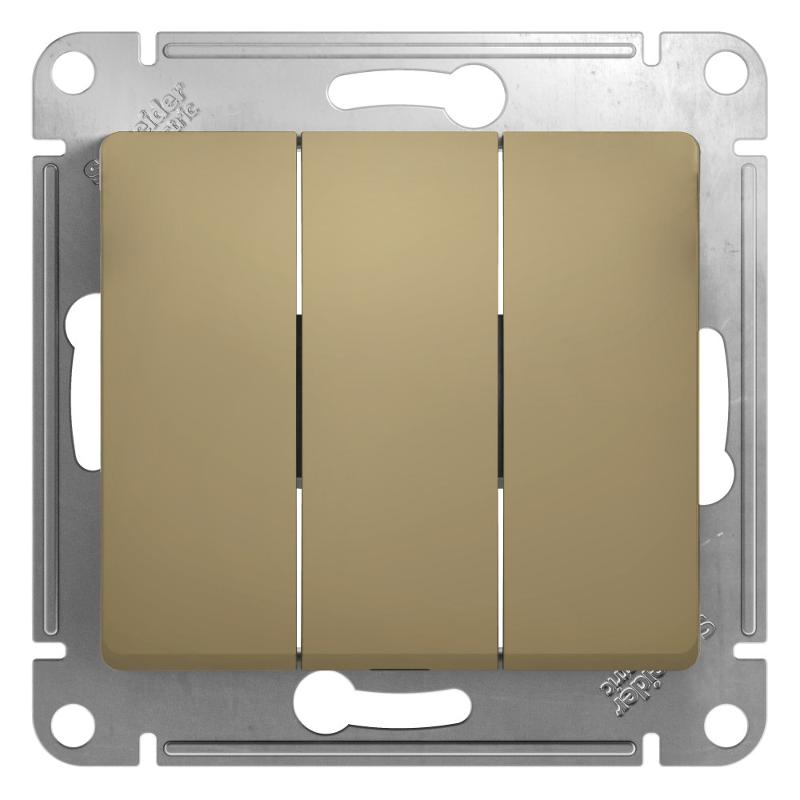 Glossa Титан Выключатель 3-клавишный, сх.3, 10АХ | GSL000431 | SE — Systeme Electric