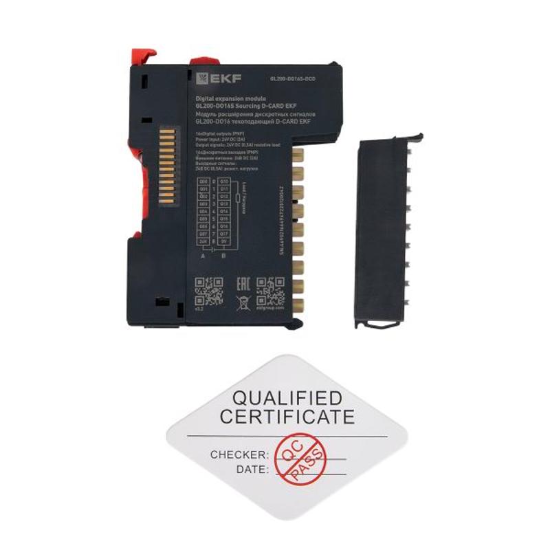 Модуль расширения дискретных сигналов GL200-DO16 токоподающий D-CARD |GL200-DQ16S-DCD | EKF — миниатюра 12