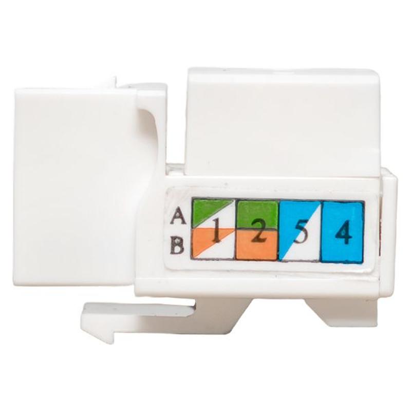 Модуль Keystone TERACOM PRO Cat.5E RJ-45 неэкранированный 110 IDC 90 градусов белый | TRP-KSTN-90D-5EUTP-WH | EKF — миниатюра 9