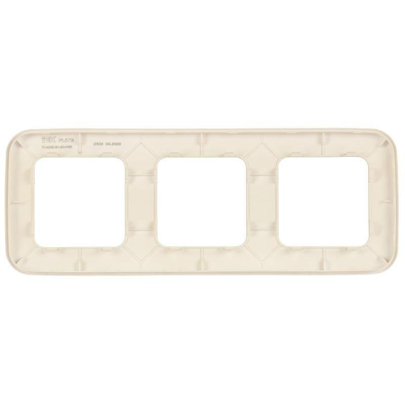 FLITE Artistic Рамка 3-ая РУ-3-А-ФлСл сливочный | FI-M32-31-20-K86 | IEK — миниатюра 3