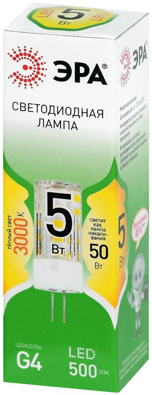 Лампа светодиодная  GREEN LINE LED G4-JC-5W-830-12V GL G4 5Вт капсула теплый белый свет | Б0067190 | ЭРА — миниатюра 5