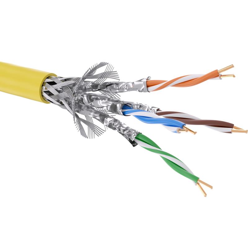 Кабель витая пара кат. 7 экранированный, F/FTP, 4 пары, нг(А)-LSLTx, цвет внешней оболочки желтый, катушка 500 м | RN7FFK03YL | DKC — DKC (ДКС)