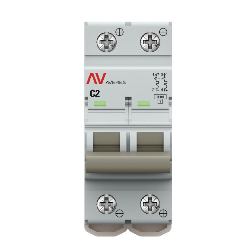 Выключатель автоматический AV-10 DC 2P 2A (C) 10kA  AVERES |mcb10-DC-2-02C-av| EKF — миниатюра 4