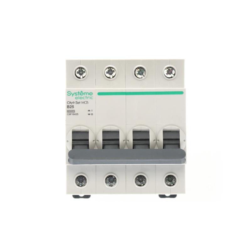 Выключатель автоматический четырёхполюсный 25A B 6kA City9 | C9F16425 |Systeme Electric — миниатюра 3