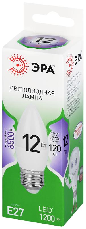 Лампа светодиодная  GREEN LINE LED B35-12W-865-E27 GL E27 12 Вт свеча холодный свет | Б0067127 | ЭРА — миниатюра 5