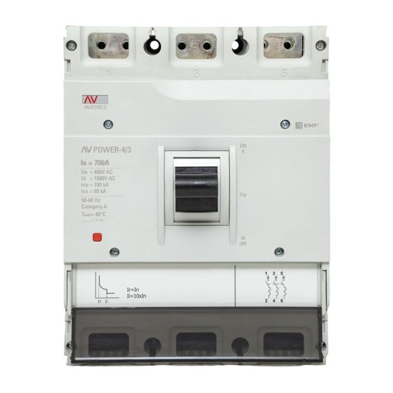 Выключатель автоматический AV POWER-4/3 700А 100kA TR AVERES | mccb-43-700H-TR-av | EKF — миниатюра 20
