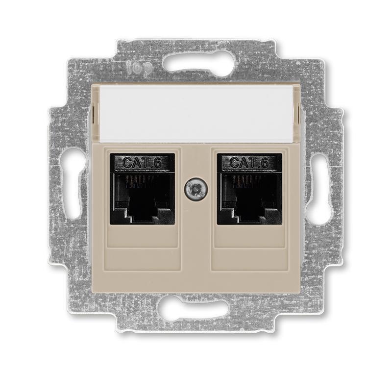 ABB Levit Кофе макиато Розетка комп. 2-ая 2хRJ45 категория 6 | 5014H-A61018 18W | 2CHH296118A6018 | ABB — ABB
