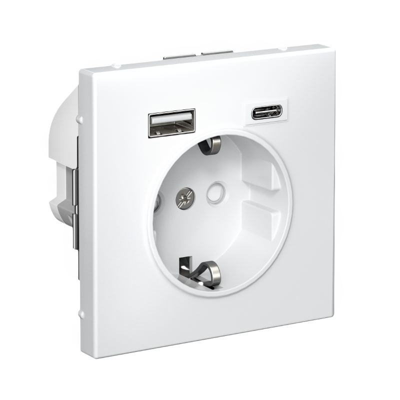 ArtGallery Белый Розетка 16А с 2 USB A+C, 5В/2,4А/3,0А, 2х5В/1,5А, механизм | GAL000132 | SE — миниатюра 6