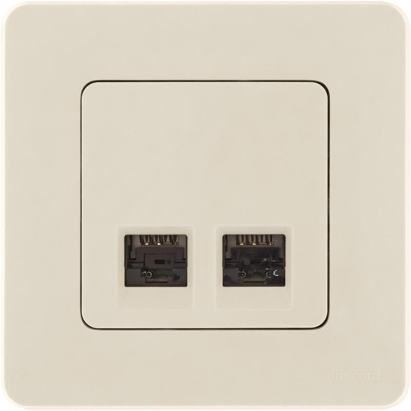 Inspiria Слоновая кость Розетка 2-ая компьютерная RJ45 С/У категория 6 UTP | 673841 | Legrand; замена на арт. ИЭК 6738411 — Legrand
